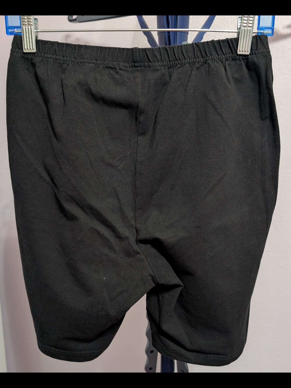 Woman Within Black Knit Shorts with Elastic Waist - Picture 2 of 3